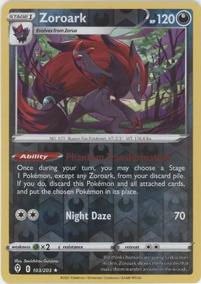 Zoroark - 103/203 - Holo Rare - Reverse Holo