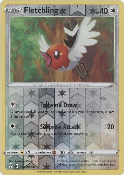 Fletchling - 138/203 - Common - Reverse Holo
