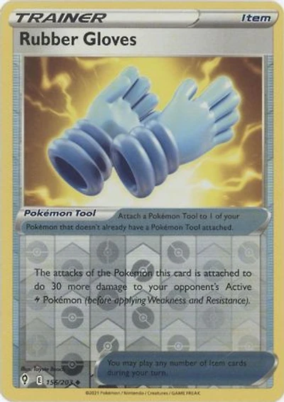 Rubber Gloves - 156/203 - Uncommon - Reverse Holo