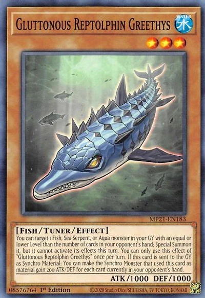 Gluttonous Reptolphin Greethys - MP21-EN183 - Common - 1st Edition