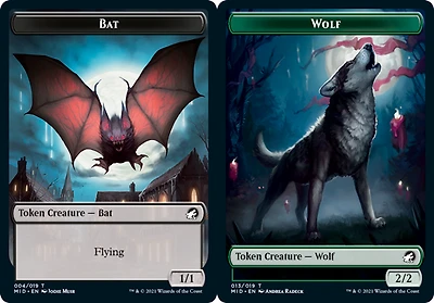 Bat Token // Wolf Token - Foil