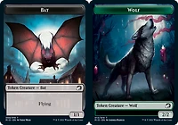 Bat Token // Wolf Token - Foil