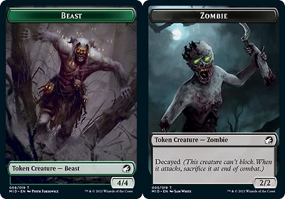 Beast Token // Zombie Token (005) - Foil