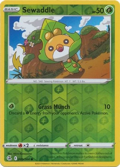 Sewaddle - 009/264 - Common - Reverse Holo