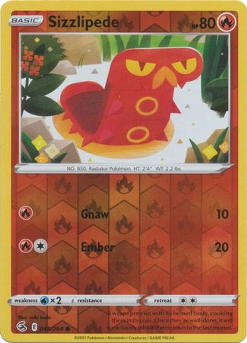 Sizzlipede - 046/264 - Common - Reverse Holo