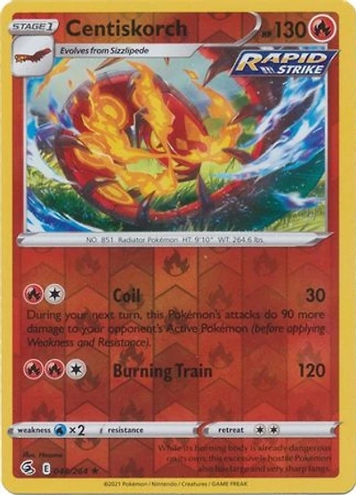 Centiskorch - 048/264 - Rare - Reverse Holo