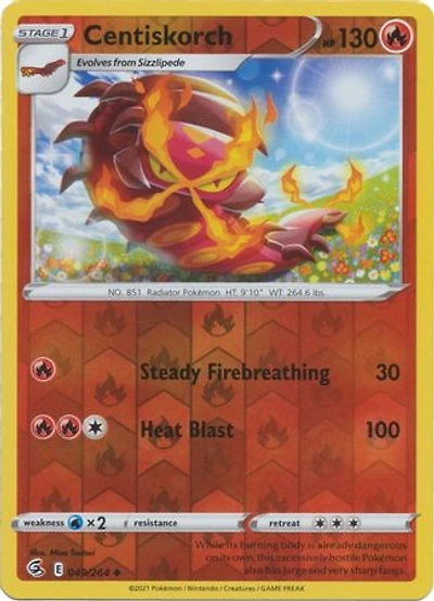 Centiskorch - 049/264 - Uncommon - Reverse Holo