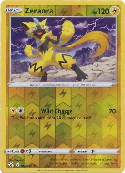 Zeraora - 102/264 - Rare - Reverse Holo
