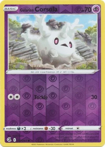 Galarian Corsola - 117/264 - Common - Reverse Holo