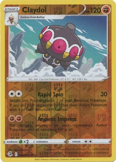 Claydol - 145/264 - Rare - Reverse Holo