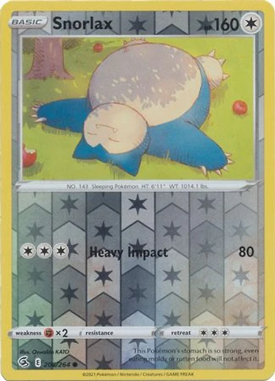 Snorlax - 206/264 - Common - Reverse Holo