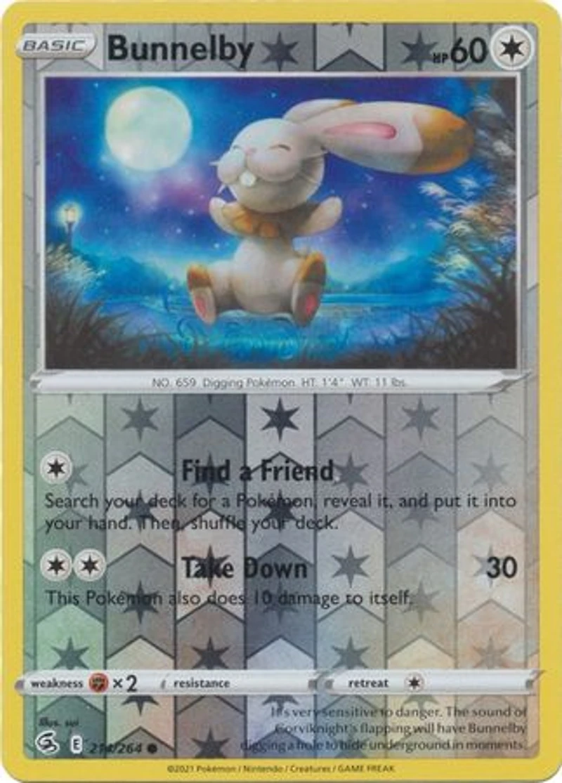 Bunnelby - 214/264 - Common - Reverse Holo