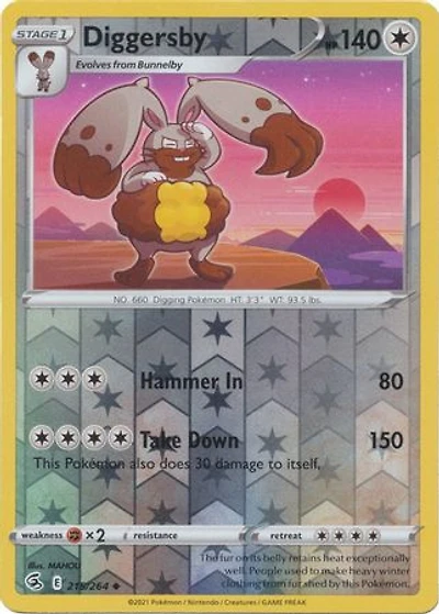Diggersby - 215/264 - Uncommon - Reverse Holo