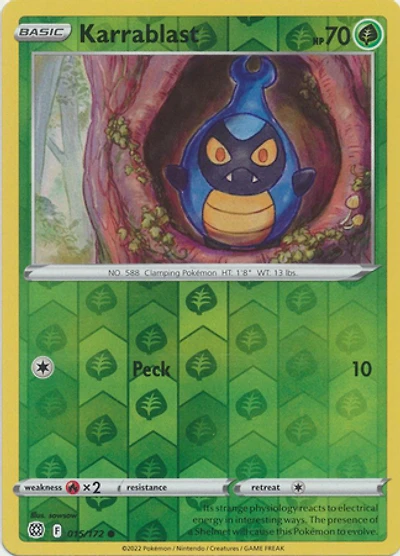 Karrablast - 015/172 - Common - Reverse Holo