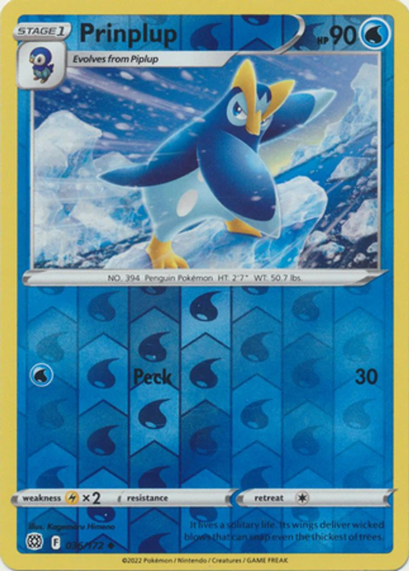 Prinplup - 036/172 - Uncommon - Reverse Holo
