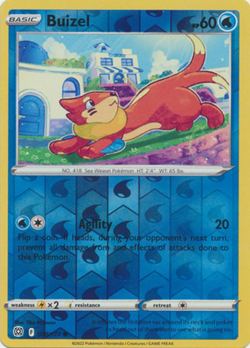 Buizel - 038/172 - Common - Reverse Holo