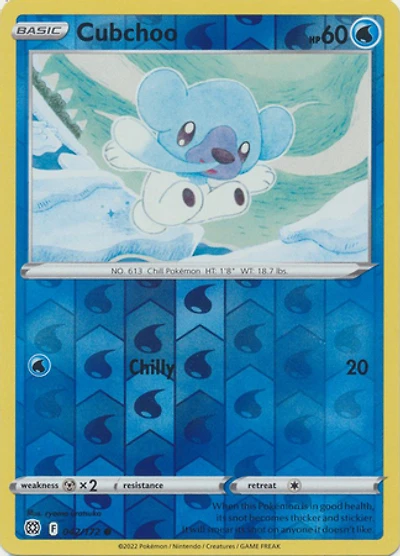 Cubchoo - 042/172 - Common - Reverse Holo