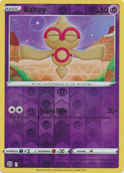 Baltoy - 058/172 - Common - Reverse Holo