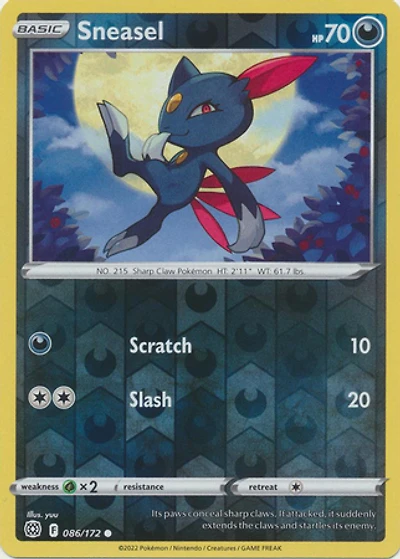 Sneasel - 086/172 - Common - Reverse Holo