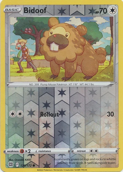 Bidoof - 120/172 - Common - Reverse Holo