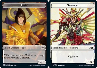 Pilot Token // Samurai Token - Foil