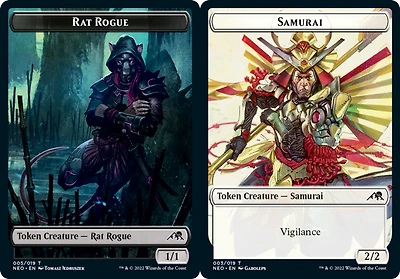 Rat Rogue Token // Samurai Token - Foil