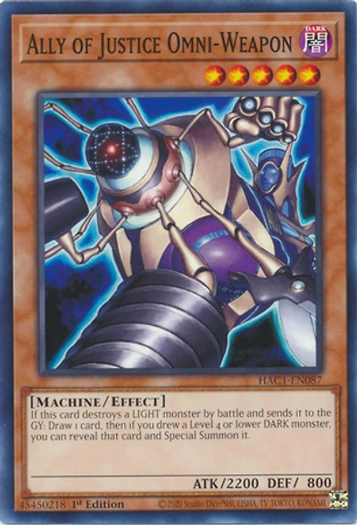 Ally of Justice Omni-Weapon - HAC1-EN087 - Common - 1st Edition