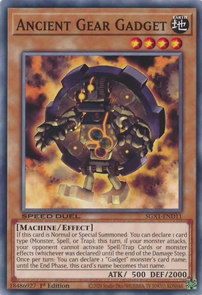 Ancient Gear Gadget - SGX1-END11 - Common - 1st Edition