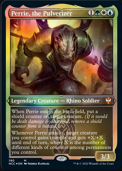 Perrie, the Pulverizer - Foil - Display Commander - Thick Stock