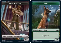 Ogre Warrior Token // Dog Token - Foil