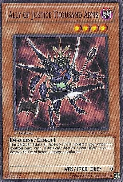 Ally of Justice Thousand Arms - STBL-EN093 - Common - 1st Edition