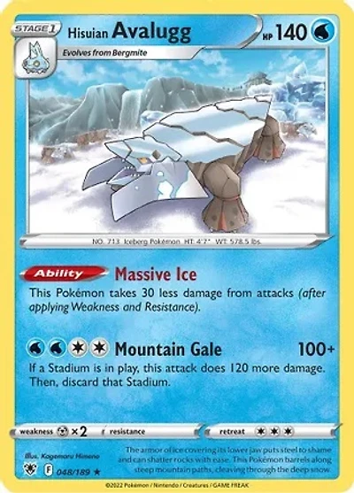 Hisuian Avalugg - 048/189 - Rare