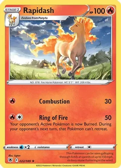 Rapidash - 022/189 - Rare