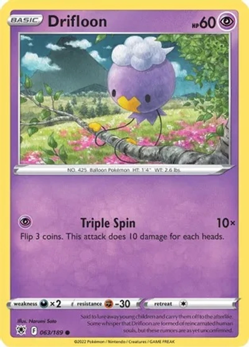 Drifloon - 063/189 - Common - Reverse Holo