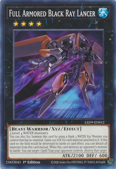 Full Armored Black Ray Lancer - LED9-EN012 - Common - 1st Edition