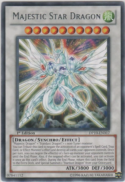 Majestic Star Dragon - DP10-EN017 Rare 1st Edition