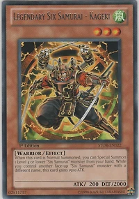 Legendary Six Samurai - Kageki - STOR-EN022 - Rare - 1st Edition