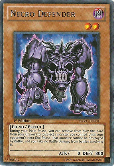 Necro Defender - EXVC-EN004 - Rare - 1st Edition