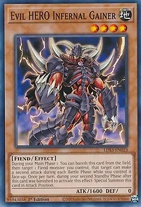 Evil HERO Infernal Gainer - LDS3-EN023 - Common - 1st Edition