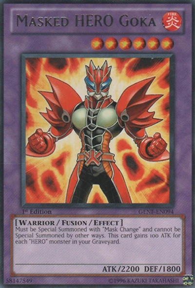 Masked HERO Goka - GENF-EN094 - Rare - 1st Edition
