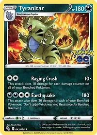 Tyranitar - 043/078 - Holo Rare - Reverse Holo