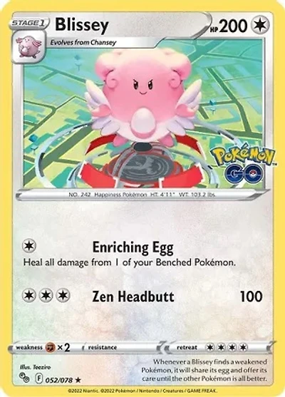 Blissey - 052/078 - Holo Rare - Reverse Holo