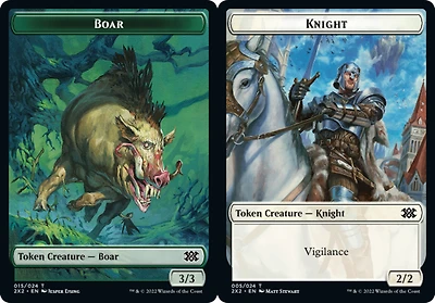 Boar Token // Knight Token - Foil