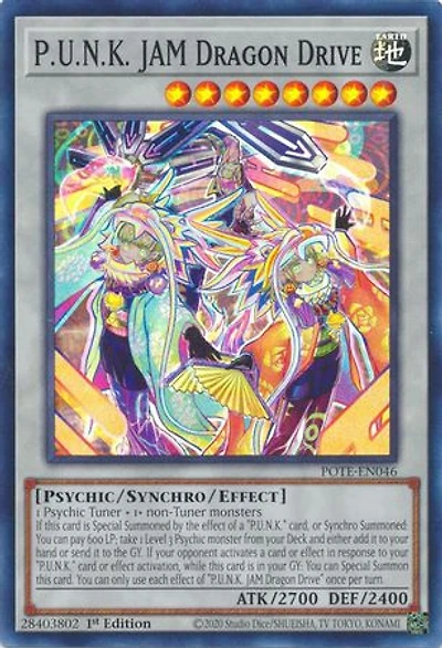 P.U.N.K. JAM Dragon Drive - POTE-EN046 - Super Rare - 1st Edition