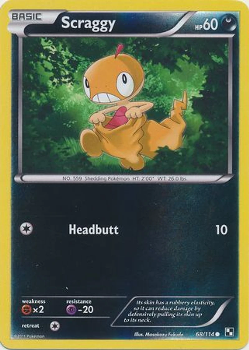 Scraggy - 68/114 - Common - Reverse Holo