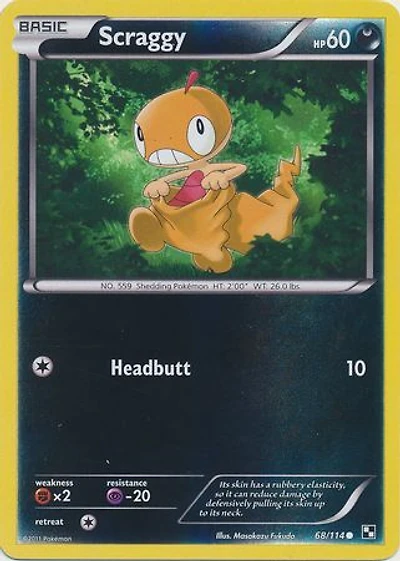 Scraggy - 68/114 - Common - Reverse Holo