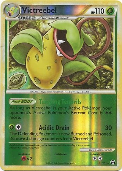 Victreebel - 12/102 - Holo Rare - Reverse Holo