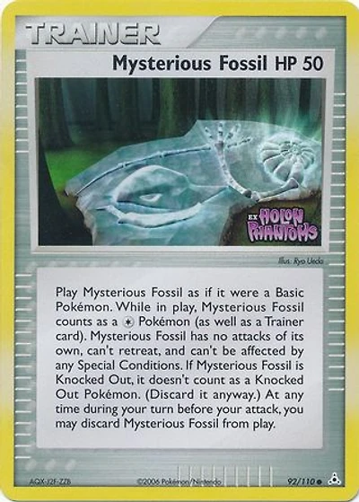 Mysterious Fossil - 92/110 - Common - Reverse Holo