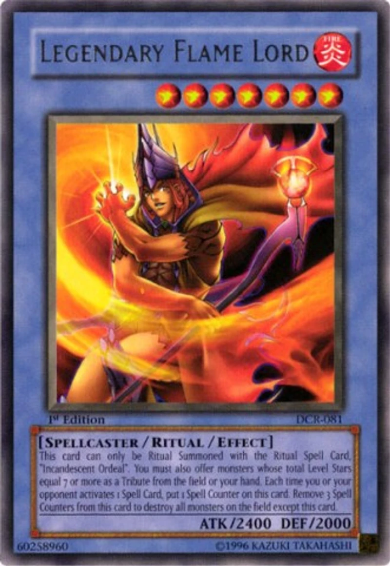 Legendary Flame Lord - DCR-081 Rare Unlimited Edition