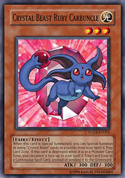 Crystal Beast Ruby Carbuncle - FOTB-EN001 - Common - Unlimited Edition